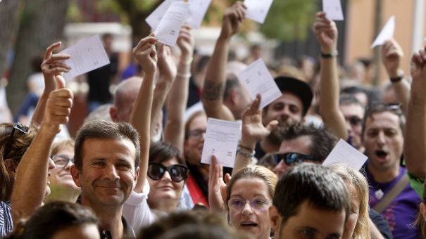 "Votarem", fotografia presa a Peralada, que es pot veure a l'exposició.