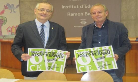 A la dreta, el vicepresident del CPC Lleida; a la l'esquerra, el regidor. Foto: Paeria