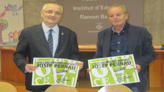 A la dreta, el vicepresident del CPC Lleida; a la l'esquerra, el regidor. Foto: Paeria