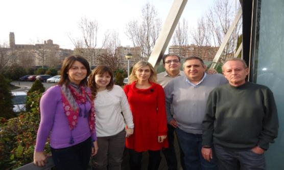 Rafael Gimena, el segon per la dreta, amb la resta de la nova Junta del CPC Lleida.
