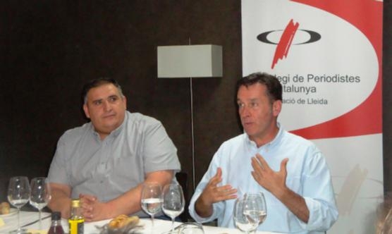 Esteve Soler, a la dreta, amb el president del CPC Lleida, Rafa Gimena.