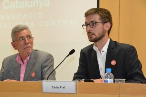 El periodista Carles Prats i el president de la Demarcació, Gonzal Mazcuñán