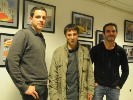 Sergi Reboredo, al centre de la foto, amb Sergi Ferrés (esquerra) i Nofre Pasqual