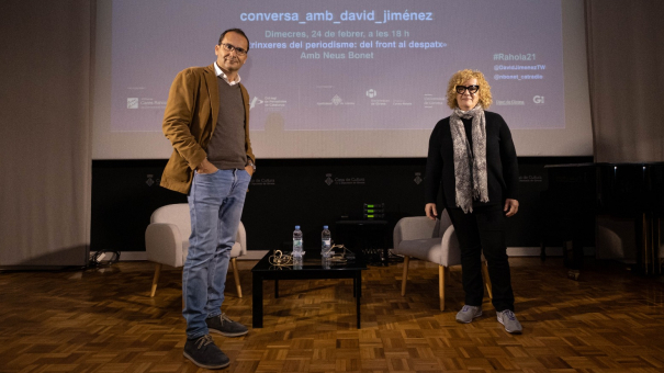 David Jiménez i Neus Bonet, just abans de començar la conversa