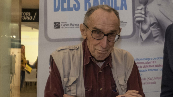 Jordi Soler, en l'homenatge que va rebre ara fa dos anys. 