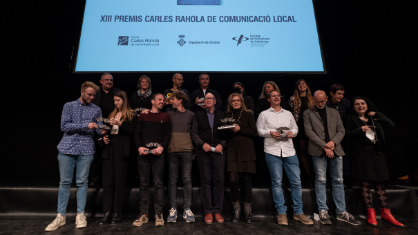Els guanyadors dels XIII Premis Carles Rahola de Comunicació Local. 