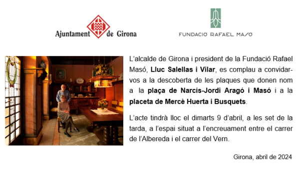 Narcís-Jordi Aragó i Mercè Huerta tindran dues places a Girona. 