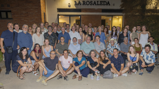 La tradicional foto de grup del Sopar de Periodistes de Girona.