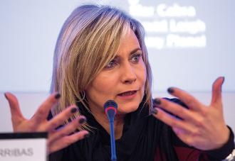 Mònica Terribas durant el debat. Foto: Jordi Salinas