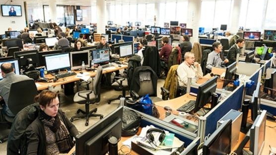 A la foto, la redacció de Televisió de Catalunya (Foto: Vicente Pruna)