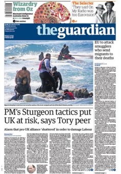Una de les portades que The Guardian va dedicar al tema dels refugiats.