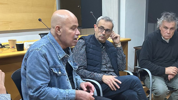 Kayed Hammad, durant la trobada amb periodistes gironins.