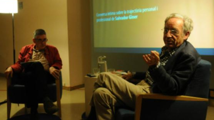 Salvador Giner (en primer terme) i Salvador Redó