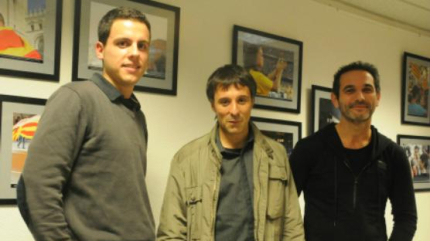 Sergi Reboredo, al centre de la foto, amb Sergi Ferrés (esquerra) i Nofre Pasqual