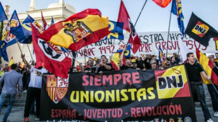 Una concentració feixista (foto: Jordi Borràs)