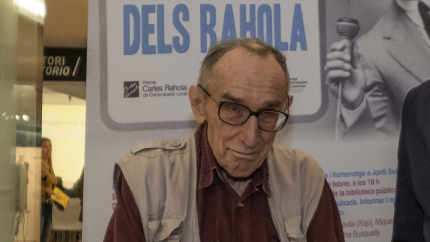Jordi Soler, en l'homenatge que va rebre ara fa dos anys. 