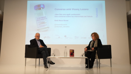 Vicenç Lozano i Neus Bonet, en la conversa de la X Setmana dels Rahola.