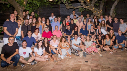 Els assistents al darrer Sopar de Periodistes de Girona, el juliol de 2019. 