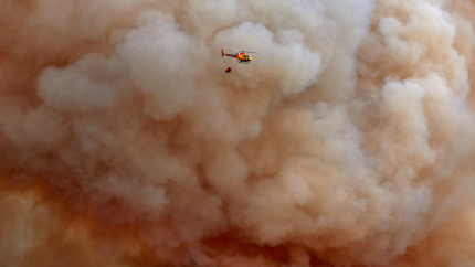 La foto guanyadora, "Incendi forestal al massís del Montgrí".