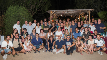 Els assistents al darrer Sopar de Periodistes de Girona, el juliol de 2022. 