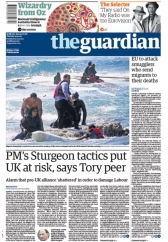 Una de les portades que The Guardian va dedicar al tema dels refugiats.