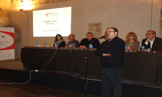 Pep Tort explicant el conveni entre el Consorci de la Seu Vella i el CPCLleida