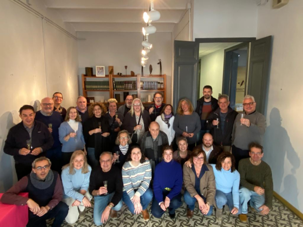 Segona foto de grup de la II Trobada de Nadal de Periodistes de Girona.