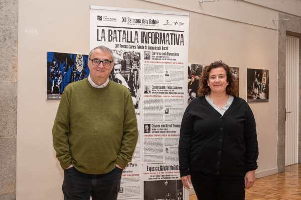 Vicent Partal i Marta Masó, abans de la conversa. 