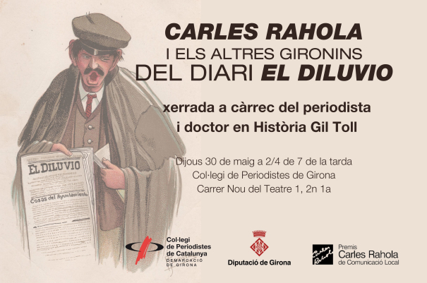 Invitació a la xerrada sobre Carles Rahola i El Diluvio.