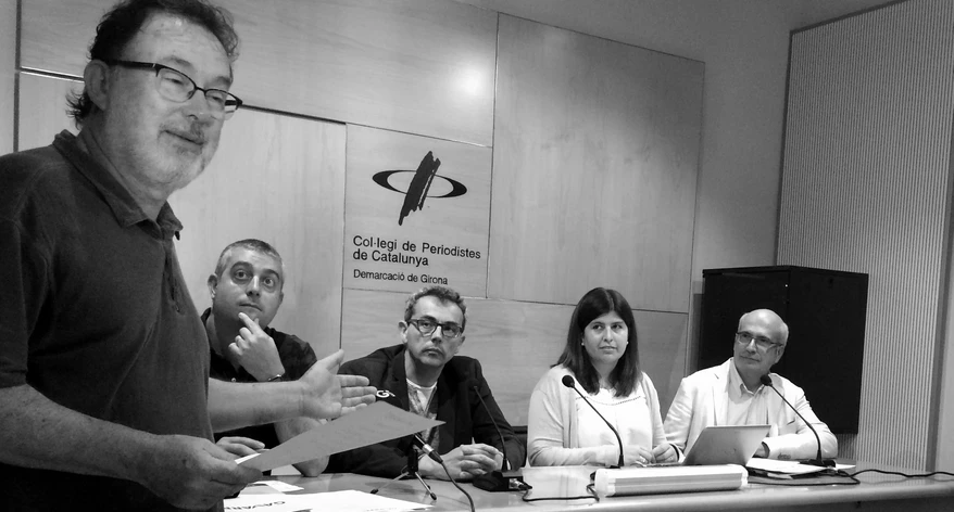 Joan Ventura, president de la Demarcació de Girona del Col·legi, dóna la benvinguda a Gavarres365