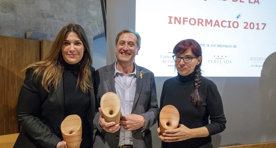 Els tres premiats empordanesos: Reixach, Genís i Parada. Els tres premiats empordanesos: Reixach, Genís i Parada.