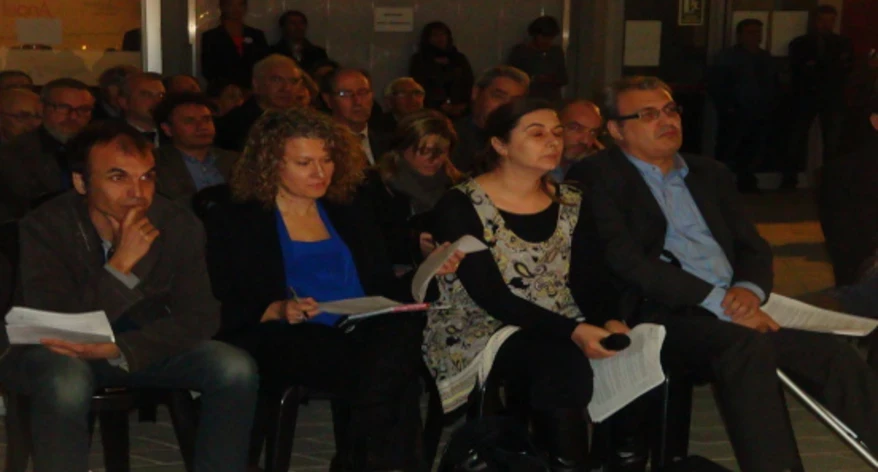 Els quatre col·legiats que van intervenir a la ronda de preguntes Foto: CPC Lleida