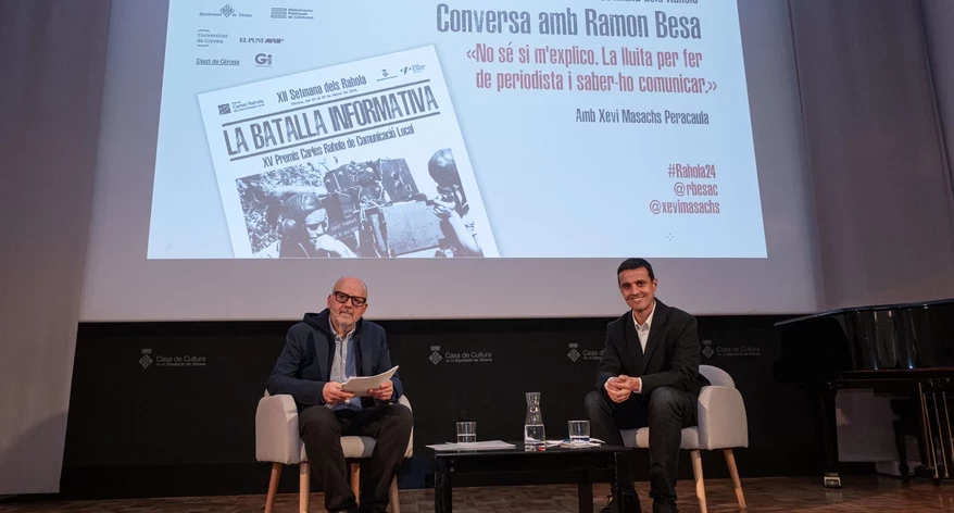 Besa i Masachs, a punt per estrenar la XII Setmana dels Rahola. Besa i Masachs, a punt per estrenar la XII Setmana dels Rahola.