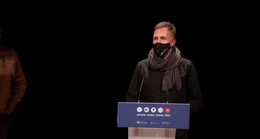 Carlus Gay va fer el discurs en nom del seu equip. 