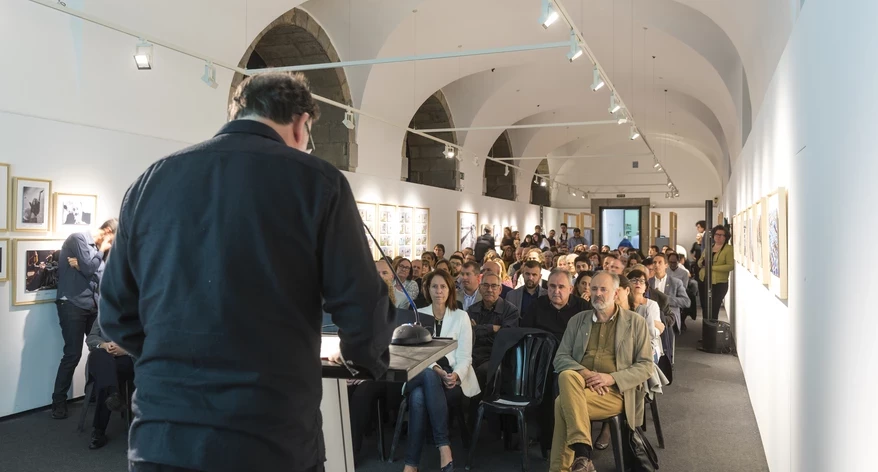 El president de la Junta de Girona, Joan Ventura, va fer el primer discurs.