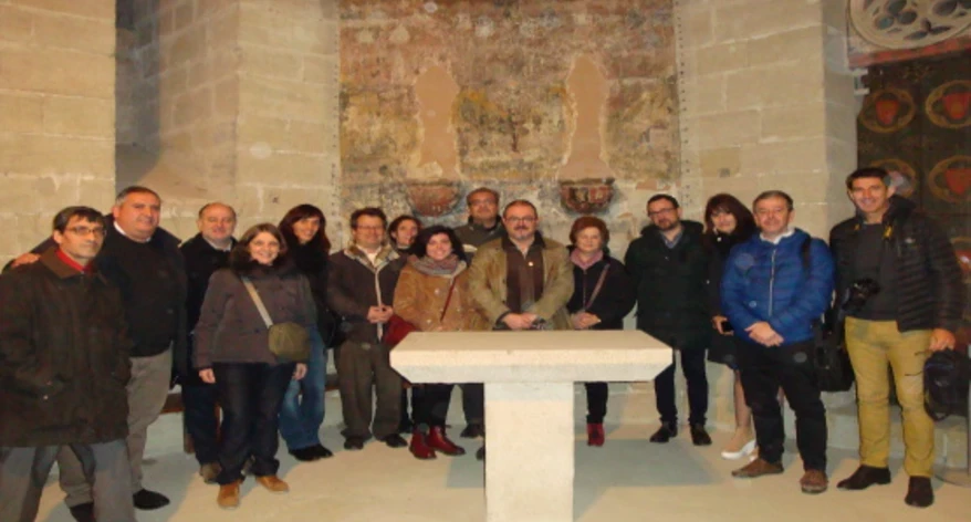 El grup de col·legiats amb Pep Tort