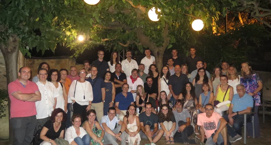 La foto de grup del IX Sopar de Periodistes de Girona!