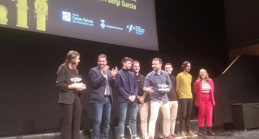 Els guanyadors en la categoria de millor informació digital. 