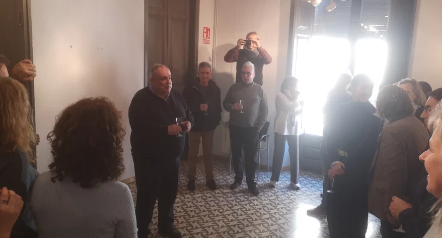 El president, Jordi Grau, durant el seu breu discurs.