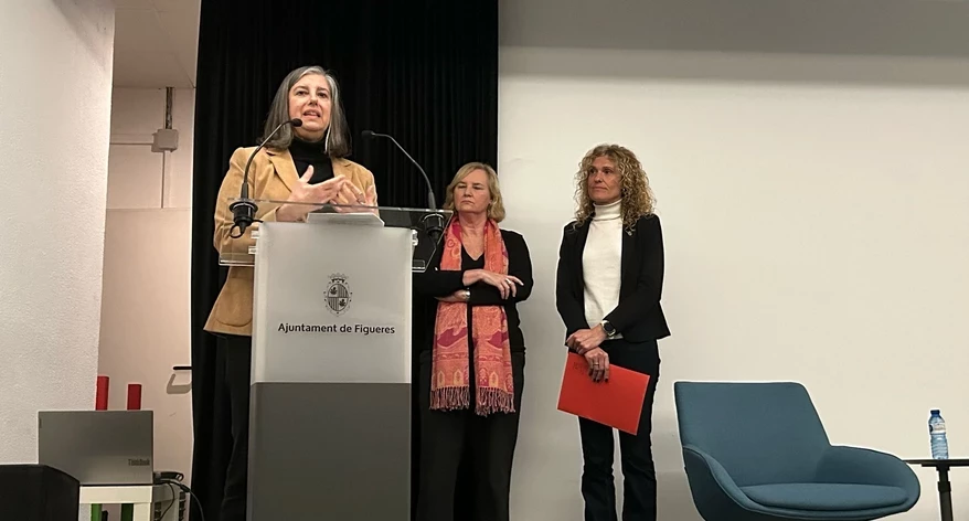 Espinosa, explicant el seu treball. 