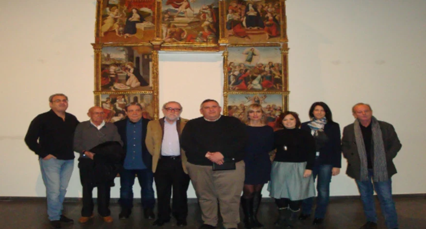 La junta del CPCLleida amb els col·legiats jubilats que van assistir a l'Assemblea.