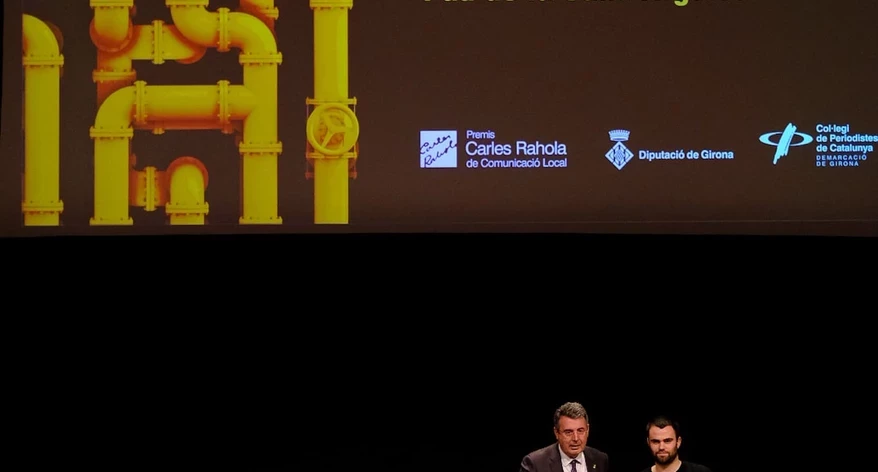 Pau de la Calle i el president de la Diputació.