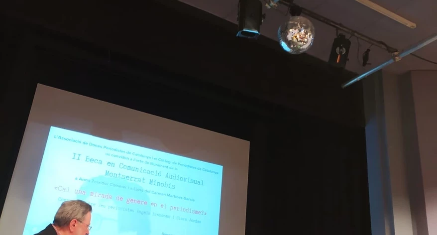 Jordi Jordà, Angels Bronsoms i Clara Jordan, durant la conversa. Jordi Jordà, Angels Bronsoms i Clara Jordan, durant la conversa.