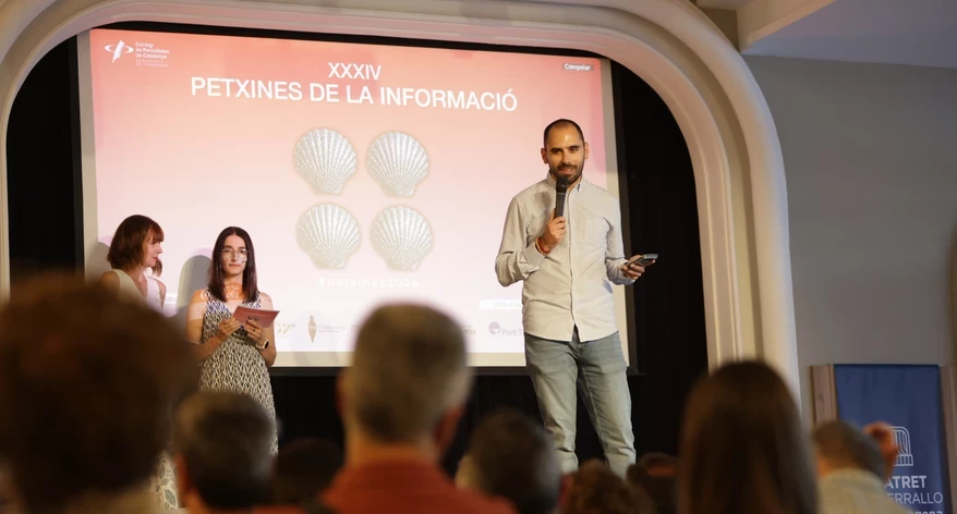Arnau Martínez, president de la Demarcació de Tarragona, durant l'acte.