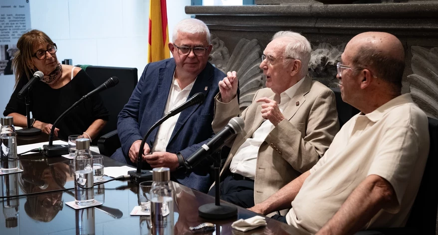 Carme Garcia, Agustí Alcoberro, Jaume Sobrequés i Jaume Guillamet.