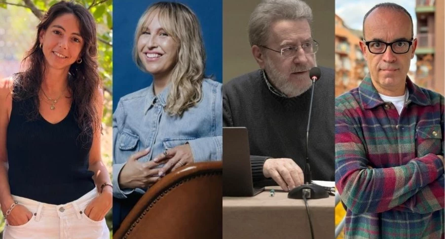 Els quatre protagonistes de l'acte.