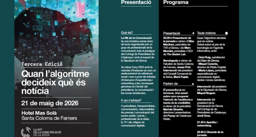 Programa de la III Nit de la Comunicació de la Selva.