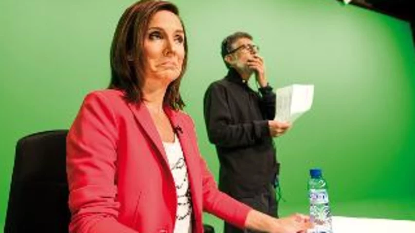 Mireia Portas fent de Raquel Sans a 'Polònia'. Foto: Sergio Ruiz