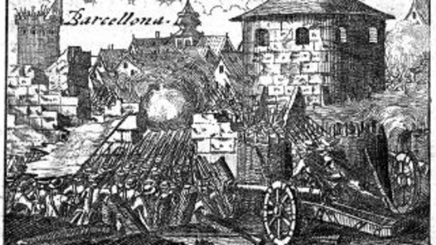 Un gravat del setge austriacista de 1705 quan Barcelona estava sota control dels borbònics
