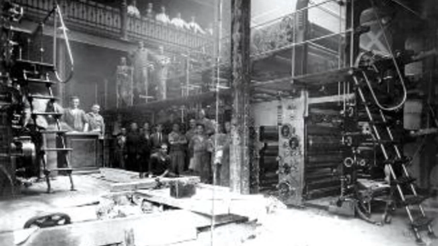 Imatge de les rotatives de l'Heraldo.